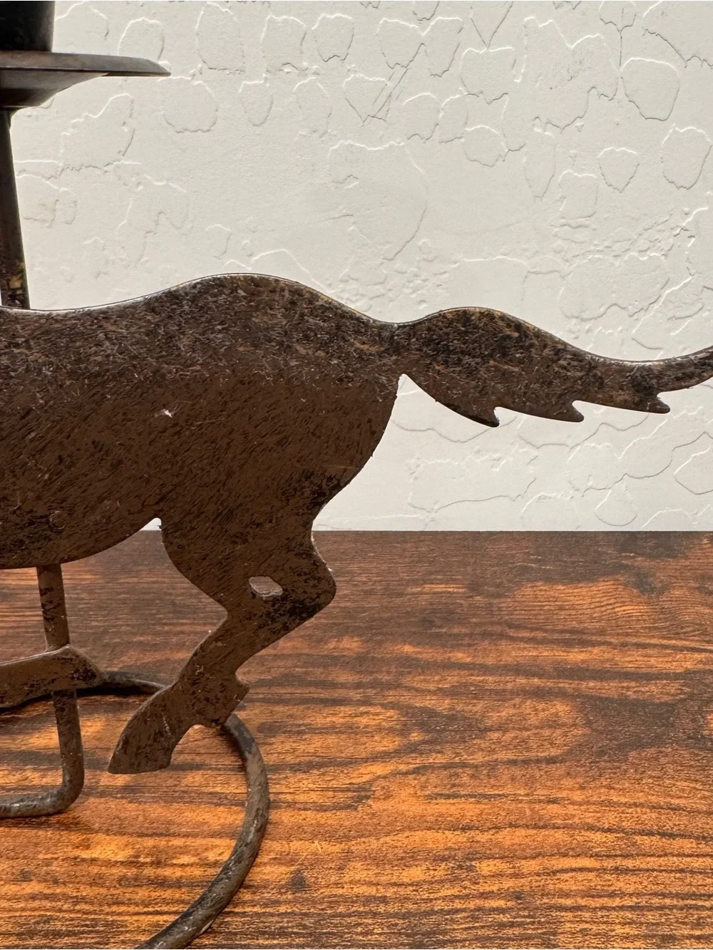 Metal Galloping Horse Candle Holder Farmhouse Rustic Western Cowboy Cowgirl